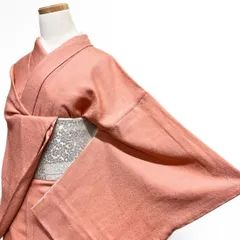 未着用　色無地　作家もの　菊花地紋　着物　115 p ms