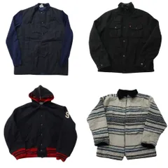 古着卸 まとめ売り ウール ブルゾン ジャケット 4枚セット (メンズ M ) スタンドカラー リーバイス トミーヒルフィガー 中古 古着 NC7338