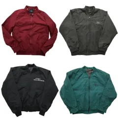 古着卸 まとめ売り ジップ ブルゾン ジャケット 4枚セット (メンズ L ) 英文字 ワンポイント グレー 裏地チェック 中古 古着 NC7254