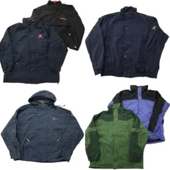 古着卸 まとめ売り ブルゾン ジャケット 6枚セット (メンズ XL ) バイカラー フーディー ワンポイント スタンドカラー 中古 古着 NC7268