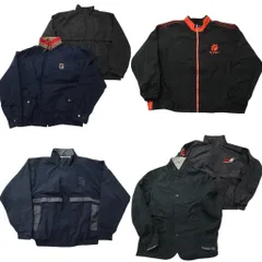 古着卸 まとめ売り ブルゾン ジャケット 6枚セット (メンズ L ) バイカラー ワンポイント スタンドカラー 中古 古着 NC7266