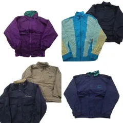 古着卸 まとめ売り ブルゾン ジャケット 6枚セット (メンズ M ) バイカラー スタンドカラー 比翼 ワンポイント 中古 古着 NC7296