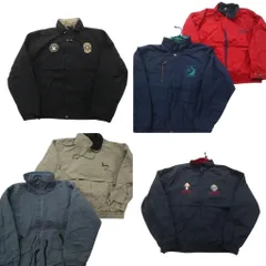 古着卸 まとめ売り ブルゾン ジャケット 6枚セット (メンズ M ) スタンドカラー ワンポイント 比翼 中古 古着 NC7295