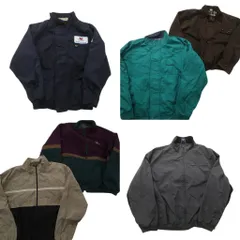 古着卸 まとめ売り ブルゾン ジャケット 6枚セット (メンズ L ) ワッペン スタンドカラー ワンポイント 裏地チェック 中古 古着 NC7293