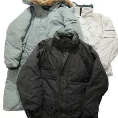 古着卸 まとめ売り ダウンコート MIX 3枚セット (メンズ S /L ) ファー ロング丈 スタンドカラー フーディー 中古 古着 NC7420