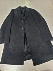 ユニクロ カシミア 연블랙CHECK ウールコート ポール1229