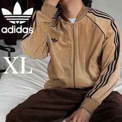新品S⭐️adidas アディカラー ブラウンベロア トラックトップ ゆー