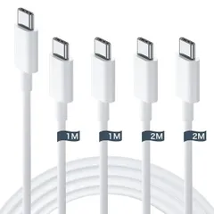 USB-C ケーブル 4本セット（1m×2本＋2m×2本）60W PD急速充電 R11313