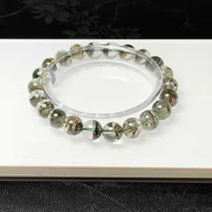 高級 EU製★グリーントルマリン★パワーストーン ブレスレット 天然石B 金運 浄化 綺麗 ギフト 9.2-9.8mm ZZ1730