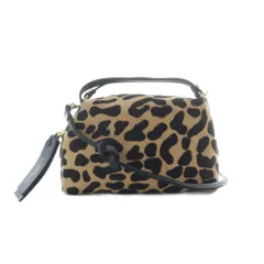 ジャンニキャリーニ GUM gianni chiarini アリファS 2wayバッグ ショルダー ハンド ハラコ レオパード柄 LEO MACCHIA NERA-NERO レオ マッキア ネラ 黒 ブラック 茶色 ブラウン BS8145 /RI ■OS