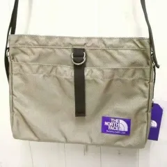 付属品あり) THE NORTH FACE ザノースフェイス パープルラベル クロスバック サコッシュバッグ ベージュ