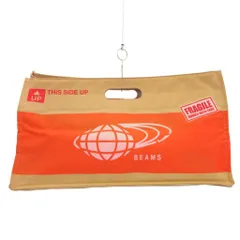 ビームス BEAMS ROOTOTE カートンバッグ 手提げ ベージュ ロゴ 配送ラベル風プリント /FFのサムネイル