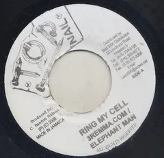 ジャマイカ7” 3remma.com, Elephant Man Ring My Cell NONE Top Nail /00080