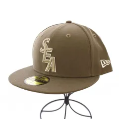 ニューエラ NEW ERA WIND AND SEA 59FIFTY キャップ 帽子 ロゴ 6パネル 刺繍 59.5cm カーキ /BB