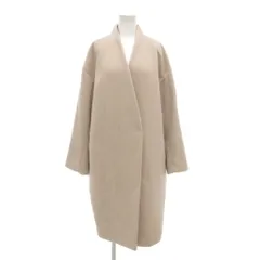 ジャーナルスタンダードレサージュ journal standard L'essage ノーカラーコート ロング丈 ベージュ /AE