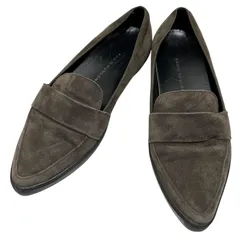 【美品】ファビオルスコーニ (23) パンプス ローファー スリッポン ポインテッドトゥ フラット スウェード 本革 レザー 希少デザイン