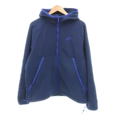 ナイキ NIKE フリースパーカー ジャケット ロゴ刺繍 L 青 ブルー /JS