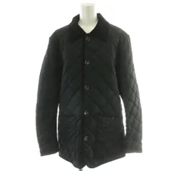 レアマカナ Lea Makana キルティング ジャケット コート アウター ブルゾン ミドル ハーフ 襟 コーデュロイ 総裏地 S 黒 ブラック /MP