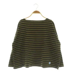 オーチバル ORCIVAL オーシバル バスクシャツ ボーダー 長袖カットソー ボートネック フランス製 1 カーキ /MY ■OS