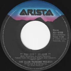 加7” Alan Parsons Project You Dont Believe / Lucifer AS19108 ARISTA /00080