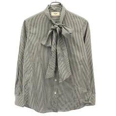 セリーヌ　シルク ボウタイブラウス　マカダム チェーン　36　クリーニング済 セリーヌ シルク ボウタイブラウス マカダム チェーン 36 クリーニング済