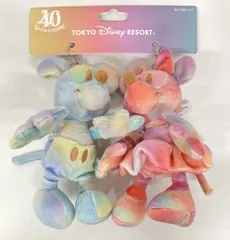 東京ディズニーリゾート ぬいぐるみバッジセット TDR40周年 Dream-Go-Round ミッキー&ミニー(オーロラカラー) 40周年