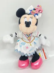 東京ディズニーシー ぬいぐるみバッジ TDS20周年 Time to Shine! ミニー(白ラメ/星) 20周年