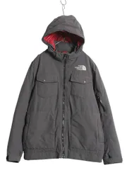 【お得なクーポン配布中!】 ノースフェイス ダウン ジャケット メンズ L / アウトドア 脱着 フード HYVENT フルジップ ナイロン ハイネック ブルゾン ジャンパー 濃灰