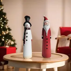 置物 クリスマス スノーマン 雪だるま サンタクロース サンタさん おじさん インテリア オブジェ 北欧風 雑貨 おしゃれ 書斎 リビング 寝室 ギフト