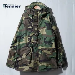ECWCS GEN2 Level6 ミリタリー パーカー XL 相当 表記 M ウッドランドカモ M-R TENNIER製 米軍実物 90s 〜 00s ミリタリー ナイロンパーカー 8415-01-228-1316 防寒シェル 古着 Y010