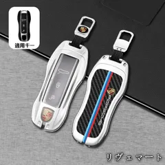 【美品・未使用新品】◆ポルシェ PORSCHE◆シルバー◆スマートキーケース カーボン調 金属キーホルダー キーカバ 車種対応 ロゴ入り 傷つき・汚れ防止 鍵収納 B番 A251124z1