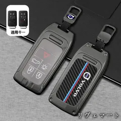 【美品・未使用新品】◆ボルボ VOLVO◆深錆色◆スマートキーケース カーボン調 金属キーホルダー キーカバ 車種対応 ロゴ入り 傷つき・汚れ防止 鍵収納 B番 A251124z1