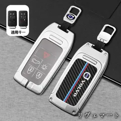 【美品・未使用新品】◆ボルボ VOLVO◆シルバー◆スマートキーケース カーボン調 金属キーホルダー キーカバ 車種対応 ロゴ入り 傷つき・汚れ防止 鍵収納 B番 A251124z1
