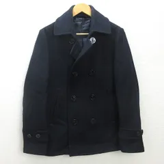 H■ビームス/BEAMS LIGHTS ピーコート ダブルボタンコート【M】紺/MENS■18【中古】