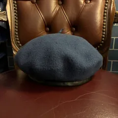 MADE IN ENGLAND製 80s～90s KANGOL ヴァージンウール ベレー帽 ネイビー