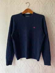 ブルックス・ブラザーズ ネイビー ケーブル編み ニット s