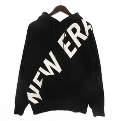 ニューエラ NEW ERA スウェット プルオーバー フーディー ズームアップ プリント パーカー 長袖 コットン 黒 ブラック S