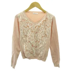 エポカ EPOCA ニット カットソー 花柄 レース 長袖 40 ピンク 白 ホワイト 1112 ■YHS7のサムネイル