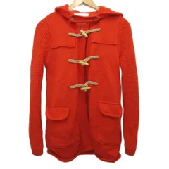 ロペ ROPE 美品 ダッフルコート ジャケット ニット ウール オレンジ 38 約M ■YHS4