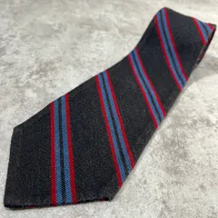 【Mila Schon】レジメンタルストライプネクタイ　ニットタイ　マルチカラー　グレー