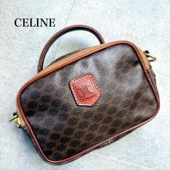 美品/希少 CELINE マカダム 総柄 ハンドバッグ ポーチ トリオンフ 黒
