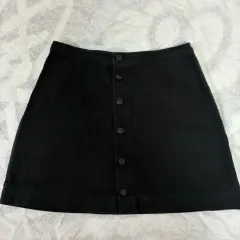 L アメリカンアパレル AA デニムスカート ブラック