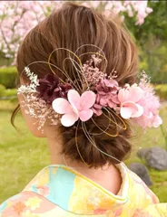 成人式  ♥卒業式  前撮り 結婚式 ドライフラワー 髪飾り