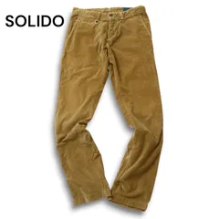 イタリア製★ SOLIDO ソリード 秋冬 ストレッチ ベロア テーパード スラックス パンツ Sz.2 メンズのサムネイル