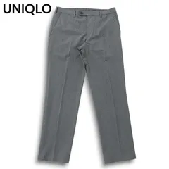 UNIQLO ユニクロ 秋冬 千鳥柄★ ヒートテック スマート スリムフィット スラックス パンツ Sz.82cm メンズ 灰 グレー