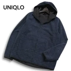 UNIQLO ユニクロ 秋冬  裏ボア★ 防風 防寒 ブロックテック フリース パーカー Sz.L メンズ 灰 グレー