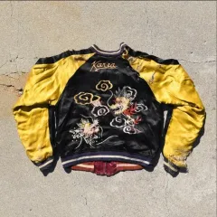 50s スーベニアジャケット 50年代 50s スーベニアジャケット 白 ホワイト ブルー 青 刺繍