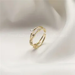 リング 指輪 ゴールド 金 フェイクストーン フェイクパール キラキラ アクセサリー フリーサイズ 豪華 きれいめ きらきら 可愛い レディース ジュエリー イベント 大人かわいい デイリー パーティー