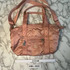 【良品】キプリング Kipling ショルダーバッグ 30cm ナイロン 軽量 多収納 ピンク