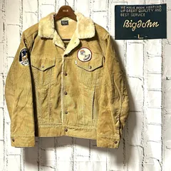 BIG JOHN ビッグジョン 裏ボア コーデュロイジャケット ベージュ ライトベージュ Lサイズ メンズ 古着男子 古着女子 ゆったり 大きいサイズ オーバーサイズ 秋 冬 アメカジ カジュアル ミリタリー ヴィンテージ